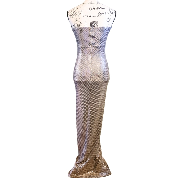 Windsor Strapless Mesh Sequin Dress - Picture 5 of 10